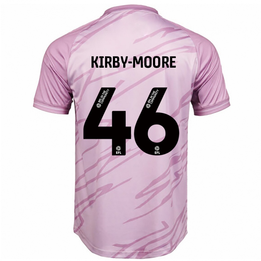 נשים כדורגל הארווי קירבי-מור #46 ורוד שחור הרחק ג'רזי 2025/26