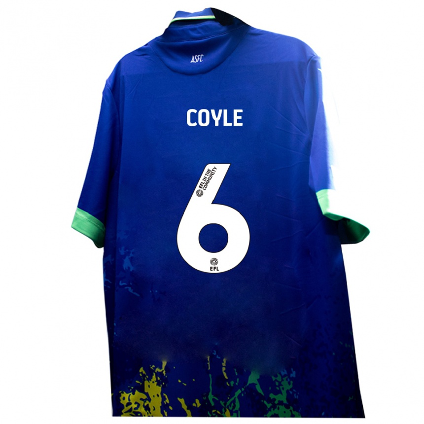 נשים כדורגל ליאם קויל #6 כחול צהוב הרחק ג'רזי 2025/26