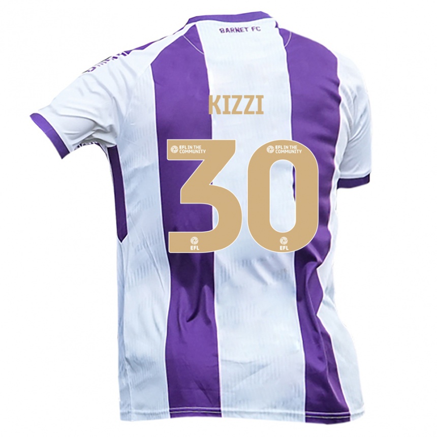 נשים כדורגל ג'ו קיזי #30 לבן סגול הרחק ג'רזי 2025/26