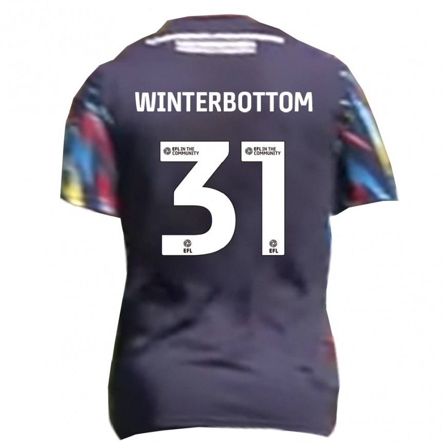 נשים כדורגל בן ווינטרבוטום #31 כחול נייבי צהוב אדום הרחק ג'רזי 2025/26