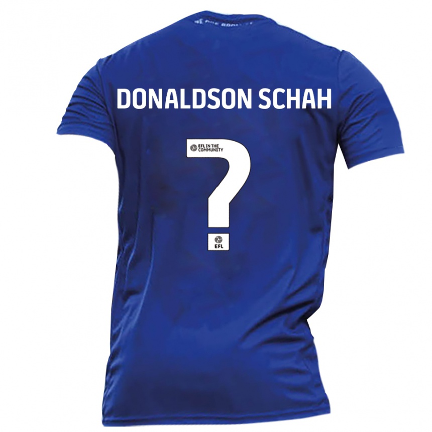 נשים כדורגל Anwen Donaldson Schah #0 כחול לבן הרחק ג'רזי 2025/26