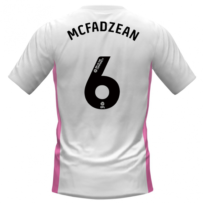 נשים כדורגל קייל מק'פדזין #6 לבן אדום הרחק ג'רזי 2025/26