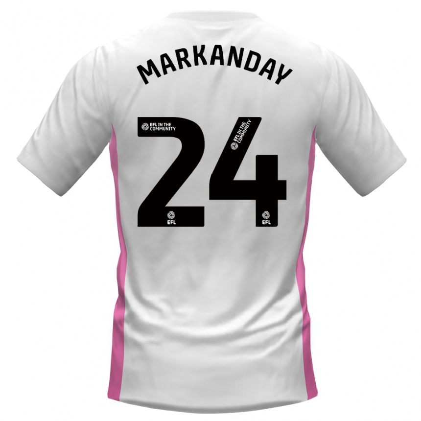 נשים כדורגל כדורגלן אנגלי #24 לבן אדום הרחק ג'רזי 2025/26