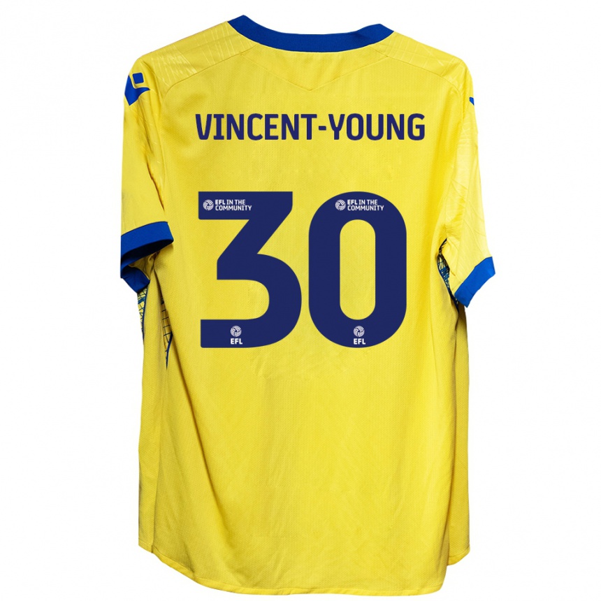 נשים כדורגל קיין וינסנט-יאנג #30 צהוב כחול הרחק ג'רזי 2025/26