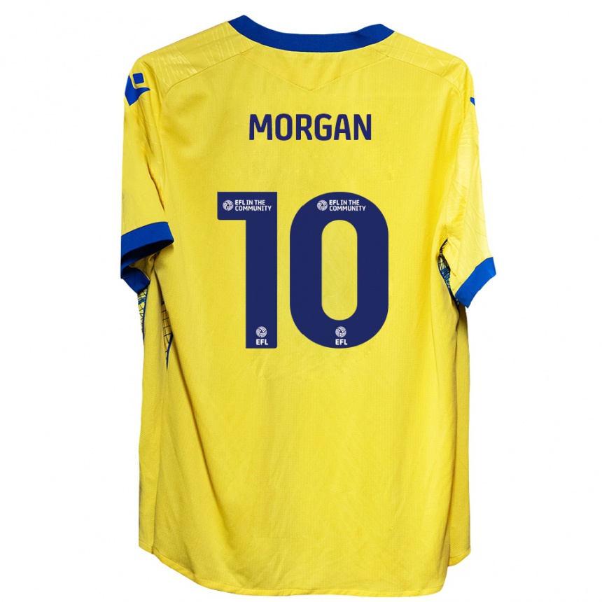 נשים כדורגל Lindsey Morgan #10 צהוב כחול הרחק ג'רזי 2025/26