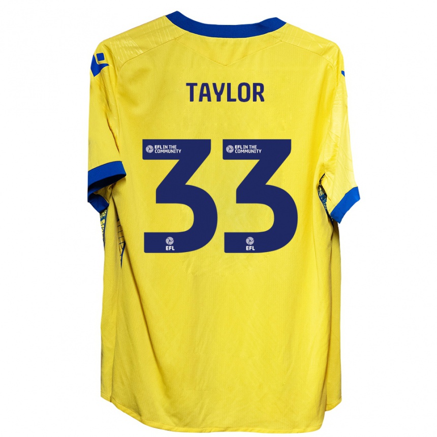 נשים כדורגל לייל טיילור #33 צהוב כחול הרחק ג'רזי 2025/26