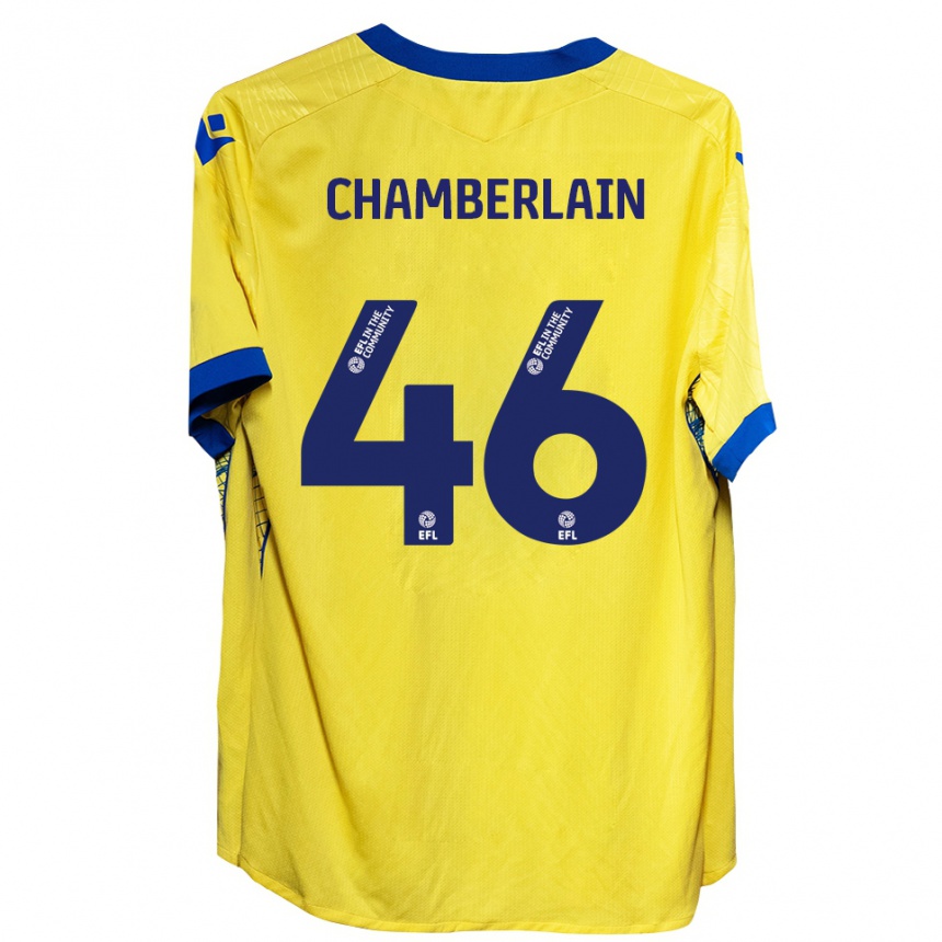 נשים כדורגל הריסון צ׳מברליין #46 צהוב כחול הרחק ג'רזי 2025/26