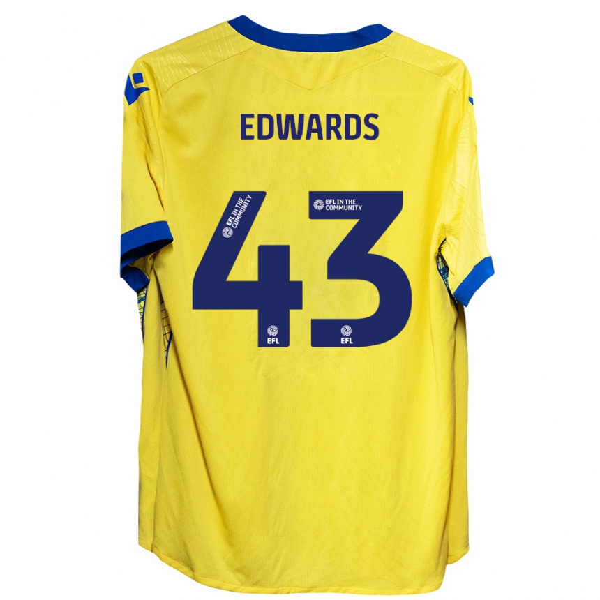 נשים כדורגל Frankie Edwards #43 צהוב כחול הרחק ג'רזי 2025/26