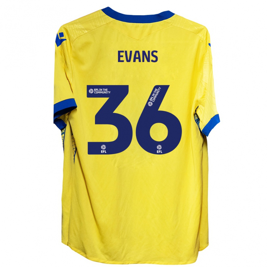 נשים כדורגל מקיסה אוונס #36 צהוב כחול הרחק ג'רזי 2025/26 נשים כדורגל מקיסה אוונס #36 צהוב כחול הרחק ג'רזי 2025/26