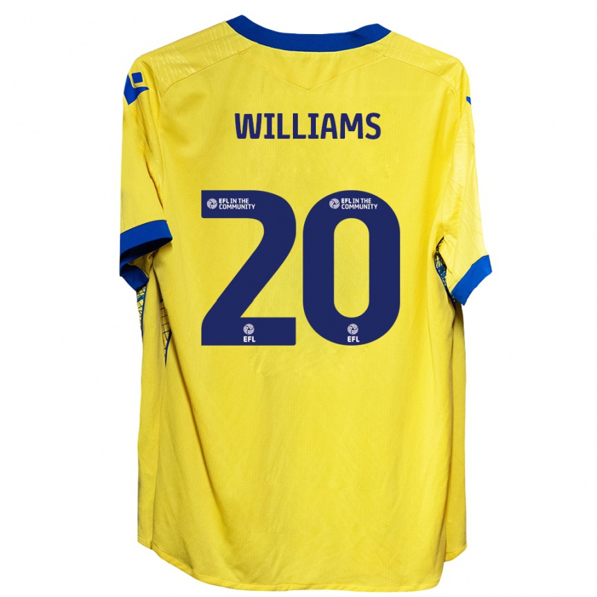 נשים כדורגל Billie-Jo Williams #20 צהוב כחול הרחק ג'רזי 2025/26