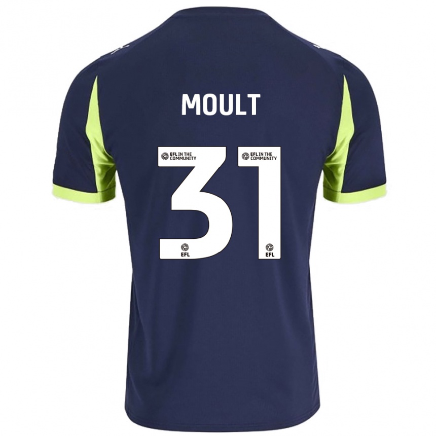 נשים כדורגל לואיס מולט #31 כחול נייבי ירוק זוהר הרחק ג'רזי 2025/26