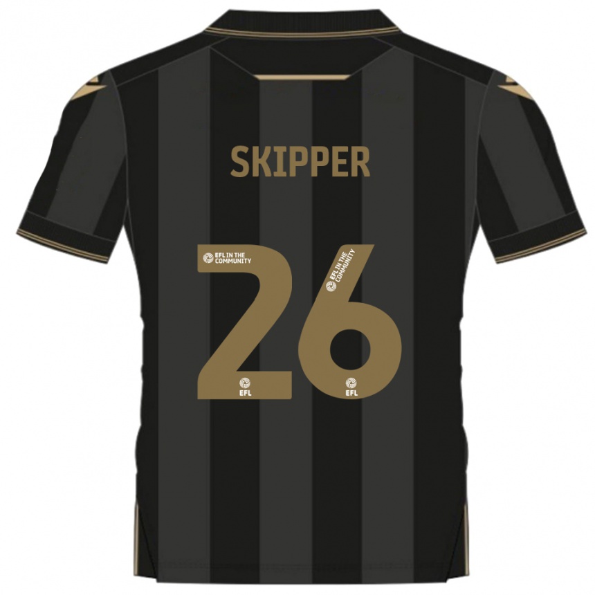 נשים כדורגל סטנלי סקיפר #26 שחור זהב הרחק ג'רזי 2025/26
