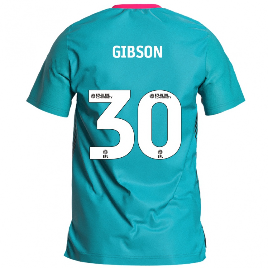 נשים כדורגל ליאם גיבסון #30 תכלת ורוד הרחק ג'רזי 2025/26