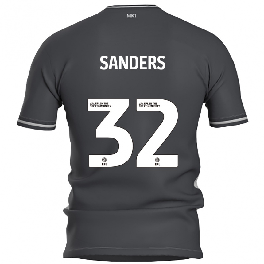 נשים כדורגל Jack Sanders #32 אפור כסוף הרחק ג'רזי 2025/26