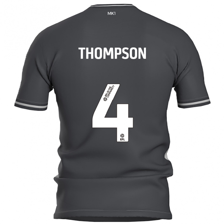 נשים כדורגל Nathan Thompson #4 אפור כסוף הרחק ג'רזי 2025/26