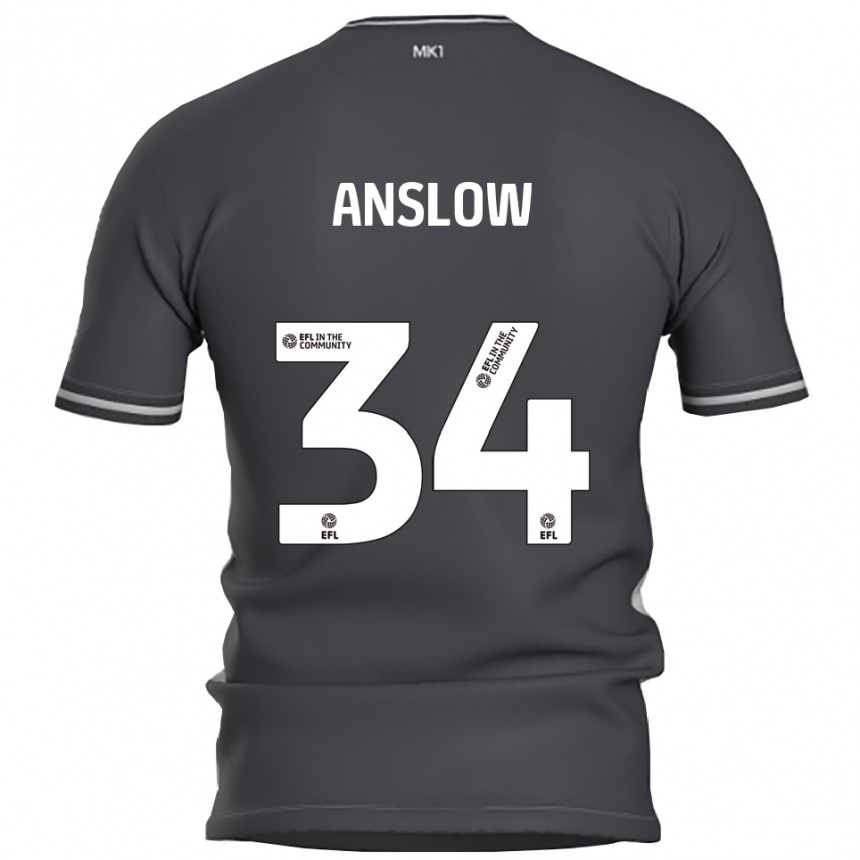 נשים כדורגל Lauren Anslow #34 אפור כסוף הרחק ג'רזי 2025/26