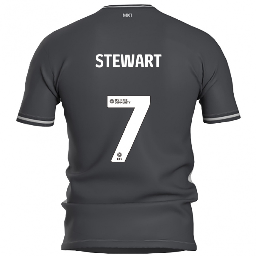 נשים כדורגל Caitlin Stewart #7 אפור כסוף הרחק ג'רזי 2025/26