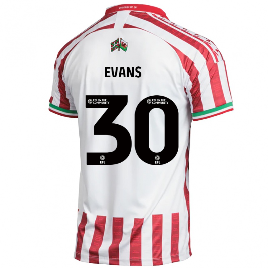 נשים כדורגל קורי אוונס #30 אדום לבן הרחק ג'רזי 2025/26