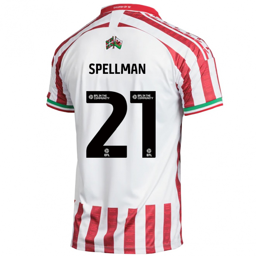 נשים כדורגל מיכאל ספלמן #21 אדום לבן הרחק ג'רזי 2025/26