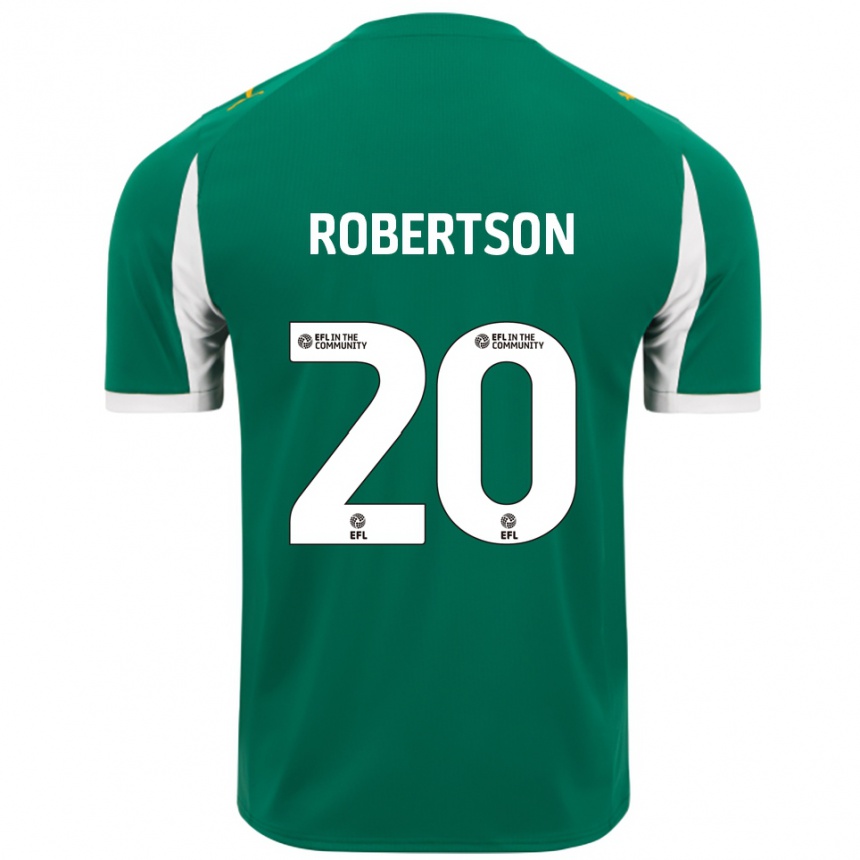 נשים כדורגל Scott Robertson #20 ירוק לבן הרחק ג'רזי 2025/26