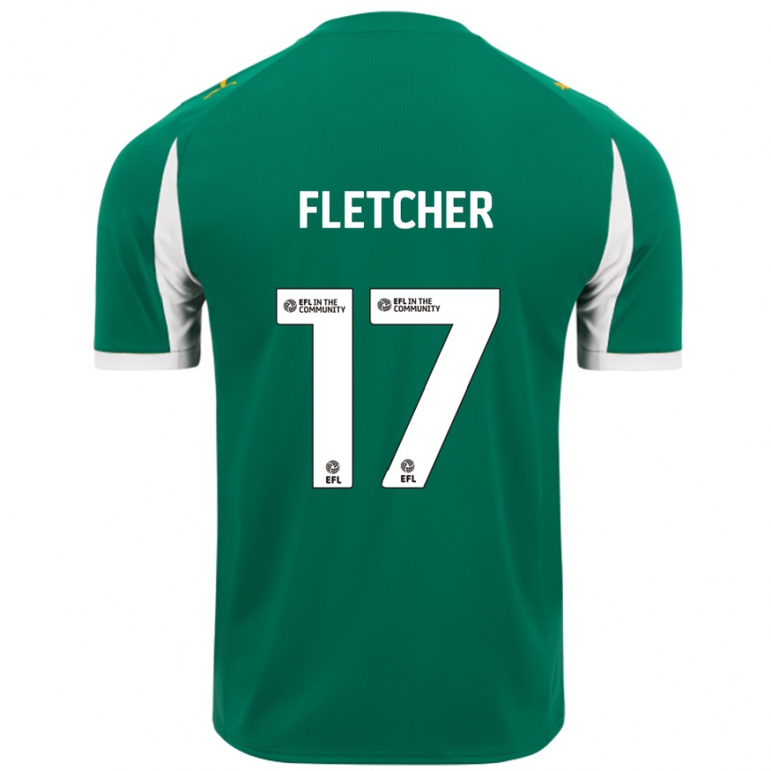 נשים כדורגל לוקה פלטשר #17 ירוק לבן הרחק ג'רזי 2025/26