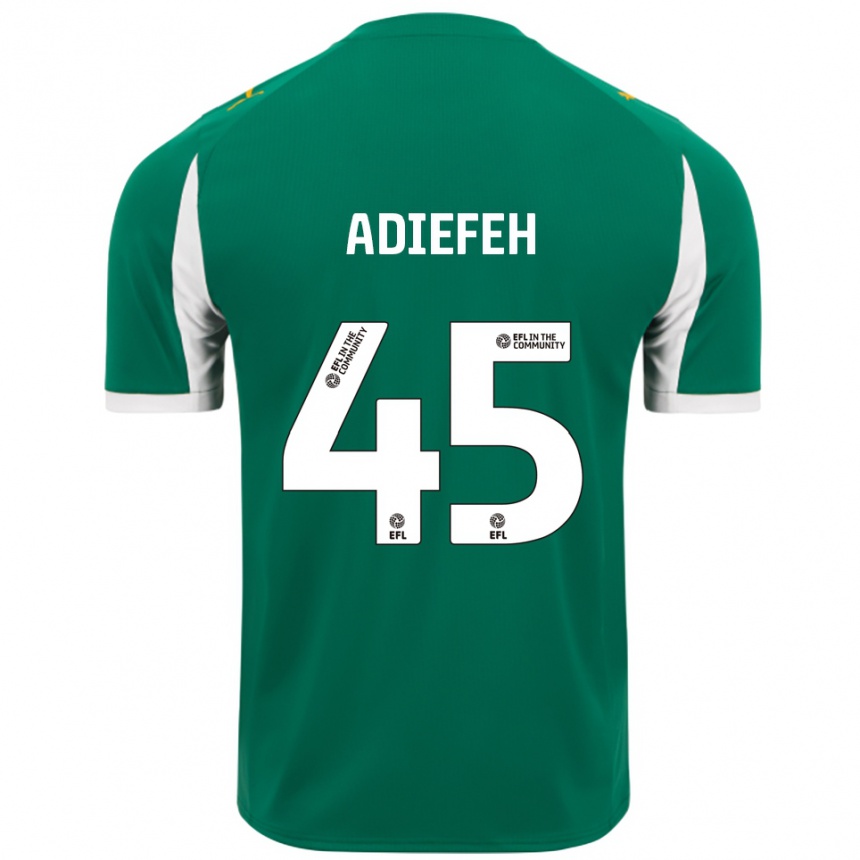 נשים כדורגל Daniel Adiefeh #45 ירוק לבן הרחק ג'רזי 2025/26