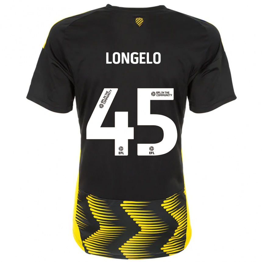 נשים כדורגל Rosaire Longelo #45 שחור צהוב הרחק ג'רזי 2025/26