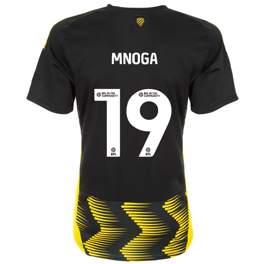 נשים כדורגל חאג'י אמנוגה #19 שחור צהוב הרחק ג'רזי 2025/26