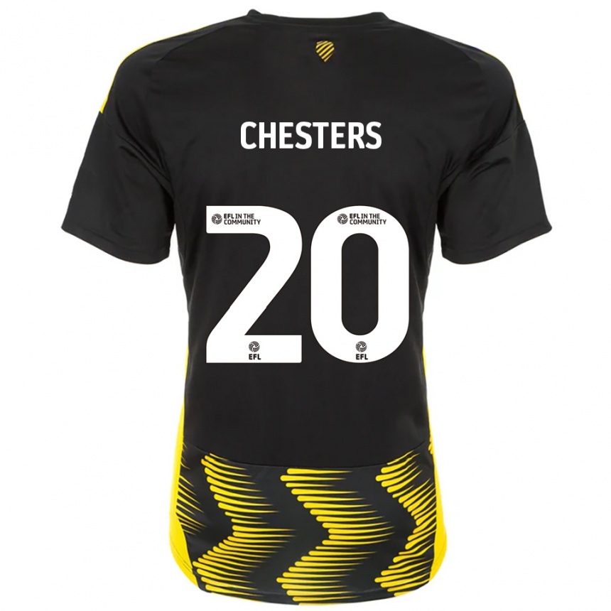 נשים כדורגל דניאל צ'סטרס #20 שחור צהוב הרחק ג'רזי 2025/26