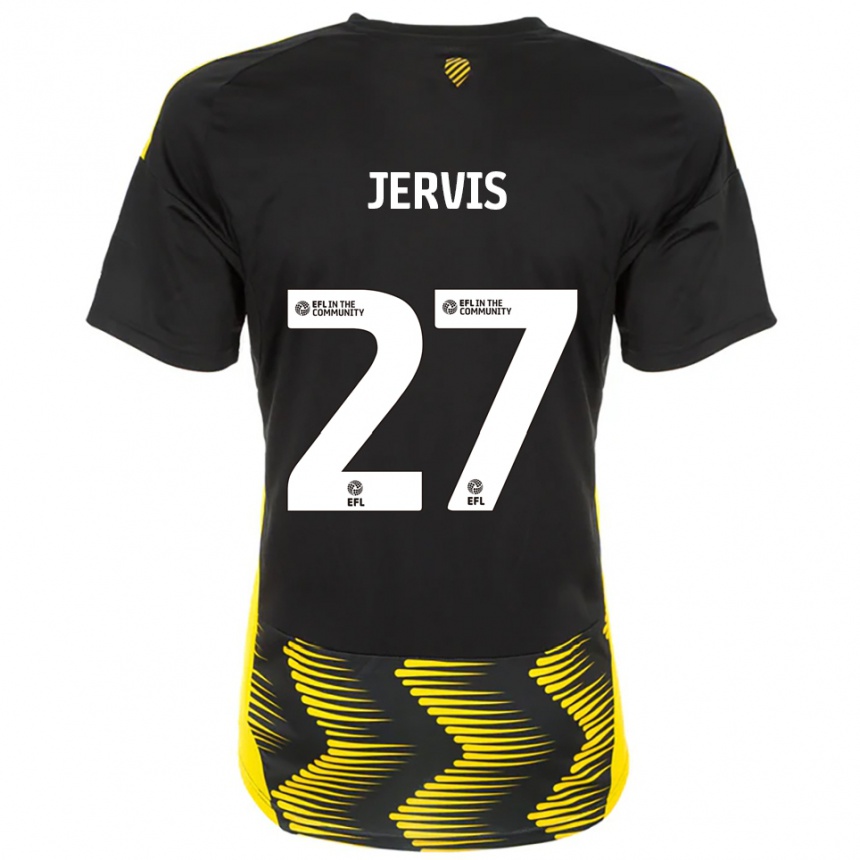 נשים כדורגל Lizzie Jervis #27 שחור צהוב הרחק ג'רזי 2025/26