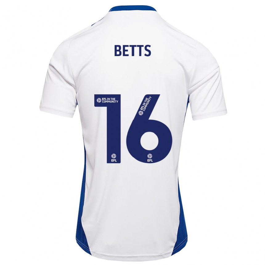 נשים כדורגל Charlie Betts #16 לבן כחול הרחק ג'רזי 2025/26