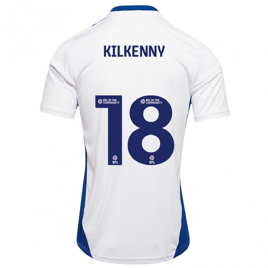 נשים כדורגל גאווין קילקני #18 לבן כחול הרחק ג'רזי 2025/26