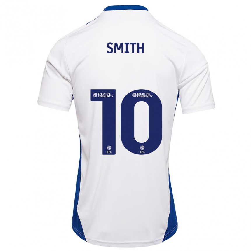 נשים כדורגל Harry Smith #10 לבן כחול הרחק ג'רזי 2025/26