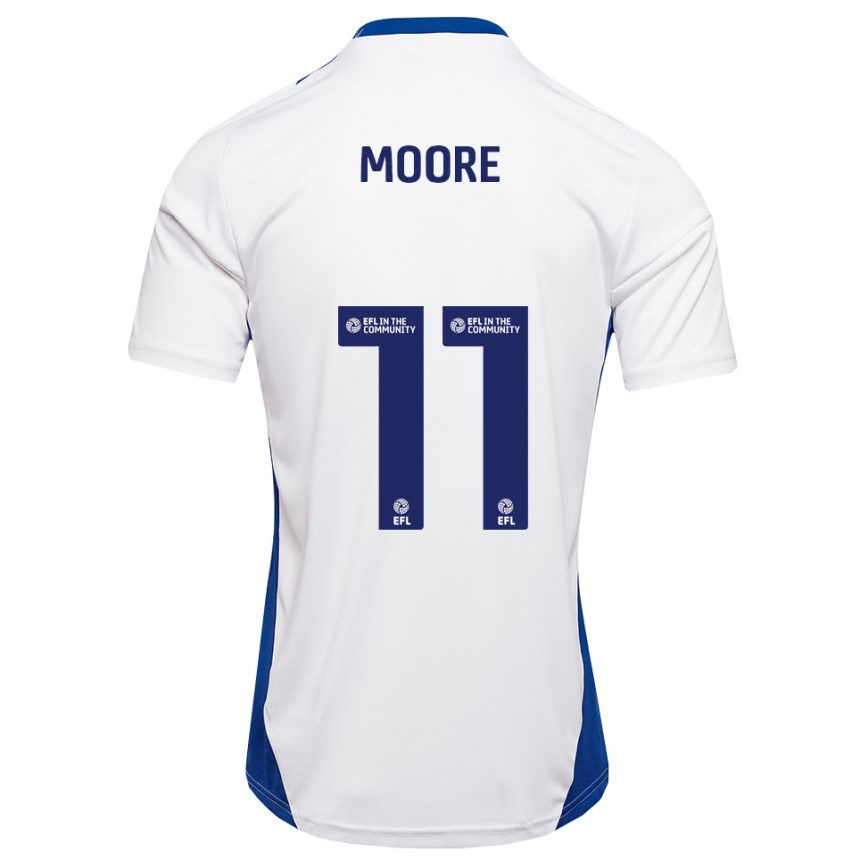 נשים כדורגל Thomas Moore #11 לבן כחול הרחק ג'רזי 2025/26