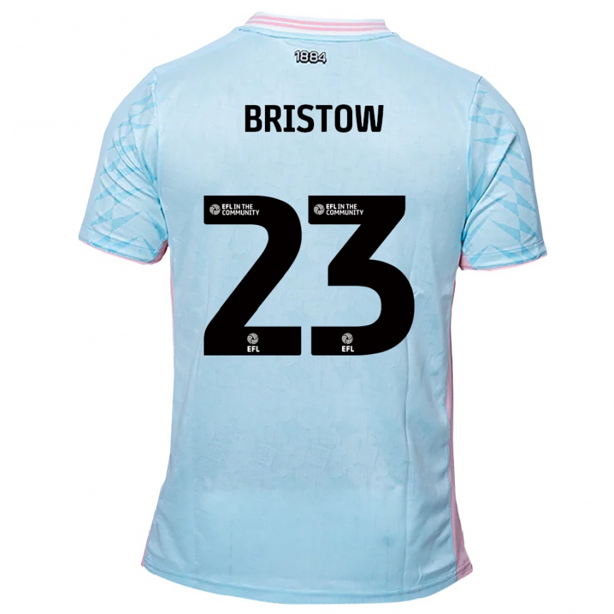 נשים כדורגל אית'ן בריסטו #23 תכלת ורוד הרחק ג'רזי 2025/26