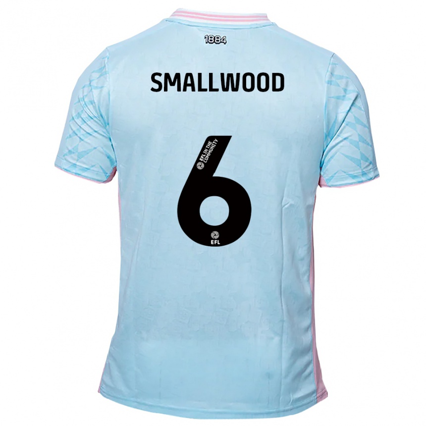 נשים כדורגל Richard Smallwood #6 תכלת ורוד הרחק ג'רזי 2025/26