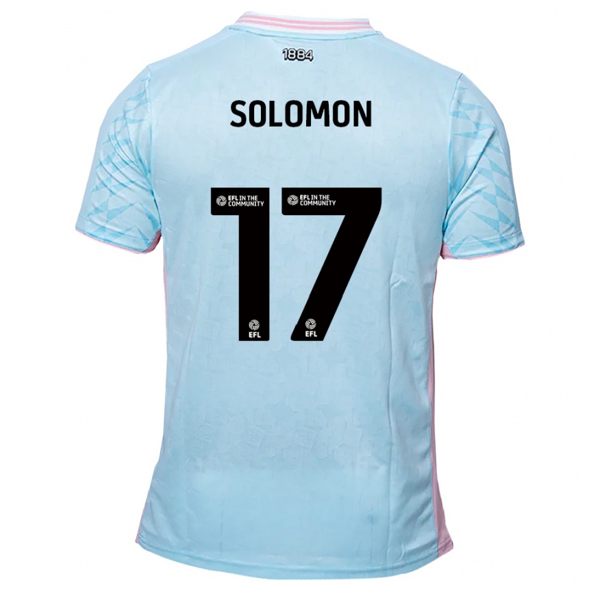 נשים כדורגל סול סולומון #17 תכלת ורוד הרחק ג'רזי 2025/26