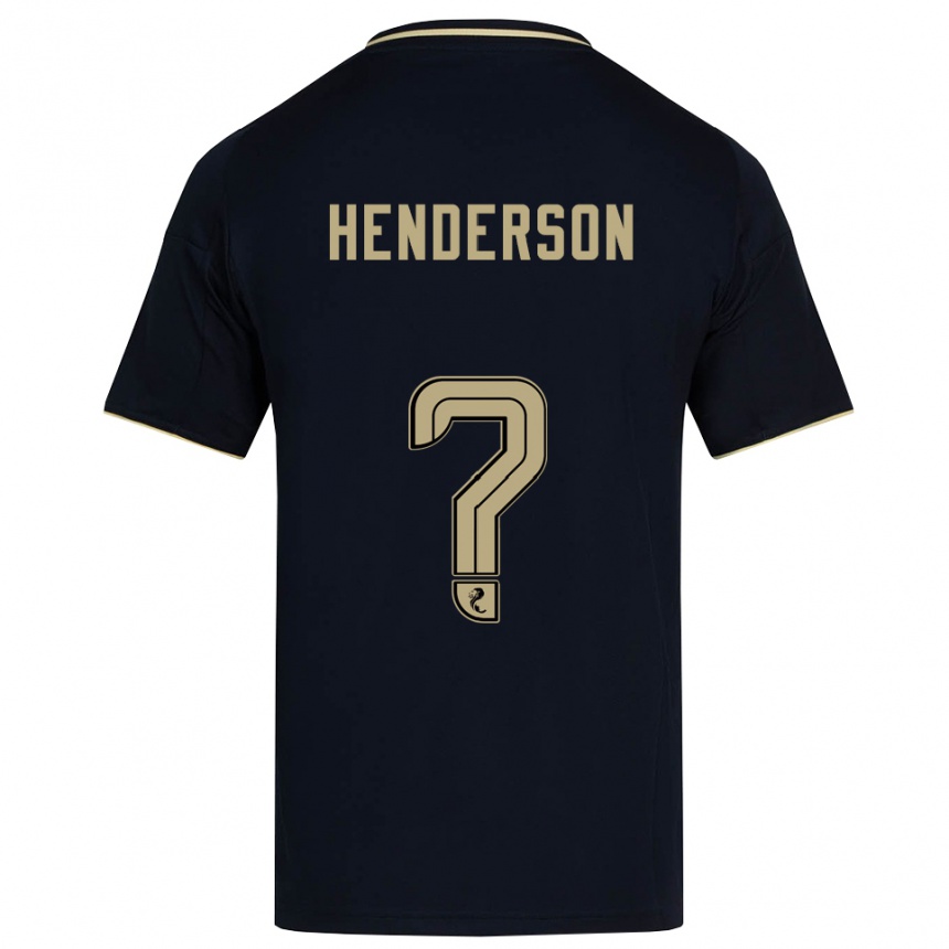 נשים כדורגל Jay Henderson #0 כחול נייבי זהב הרחק ג'רזי 2025/26