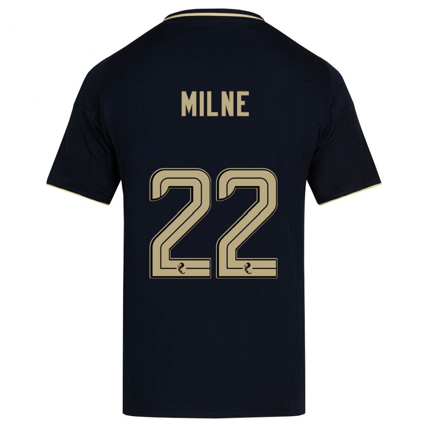 נשים כדורגל ג'ק מילן #22 כחול נייבי זהב הרחק ג'רזי 2025/26