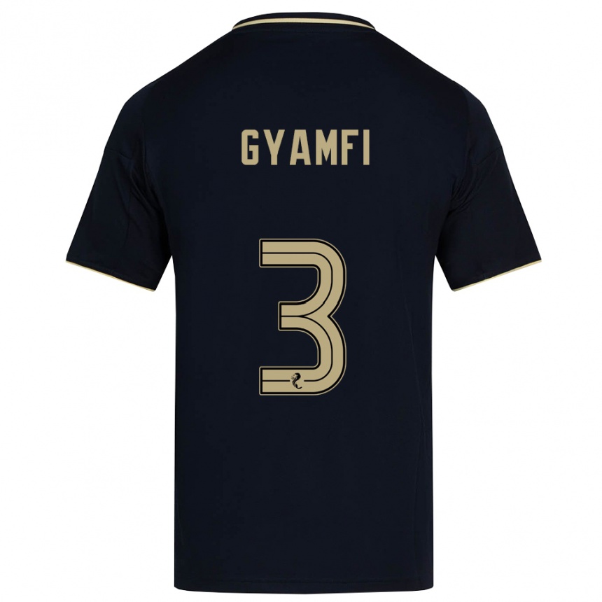 נשים כדורגל עמנואל גיאמפי #3 כחול נייבי זהב הרחק ג'רזי 2025/26