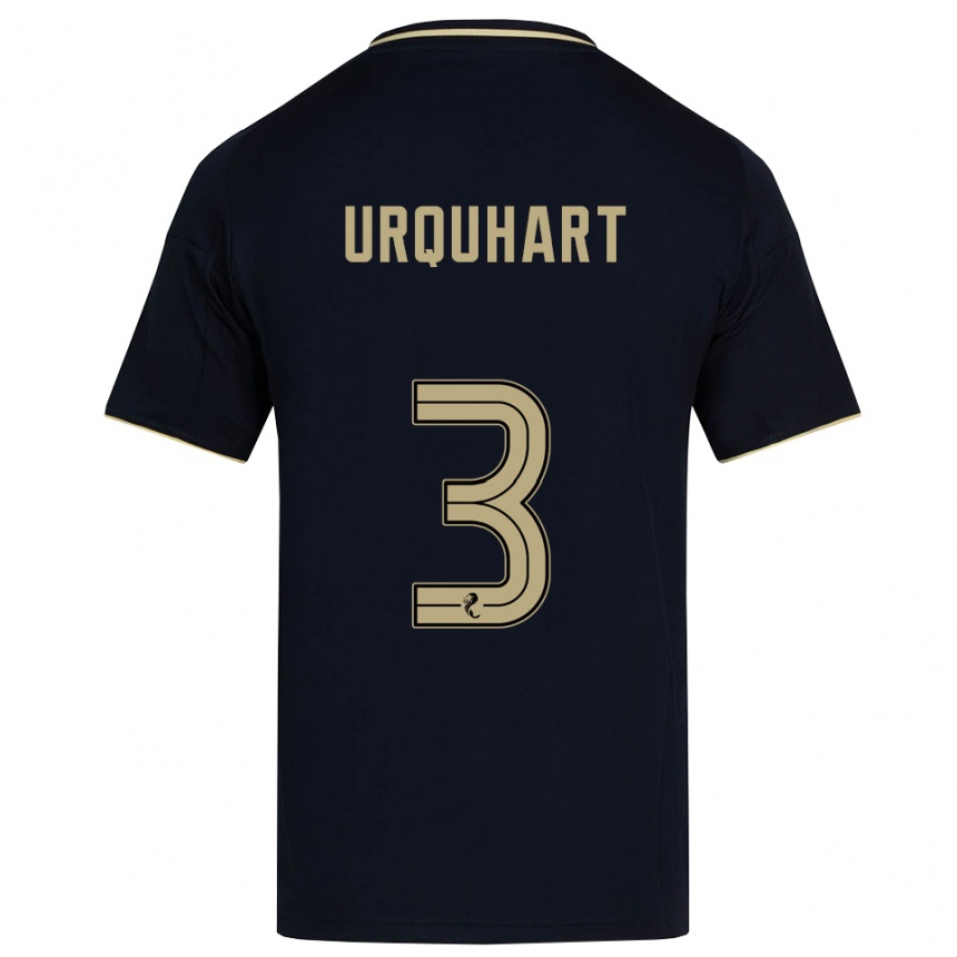 נשים כדורגל מילי ארקהרט #3 כחול נייבי זהב הרחק ג'רזי 2025/26