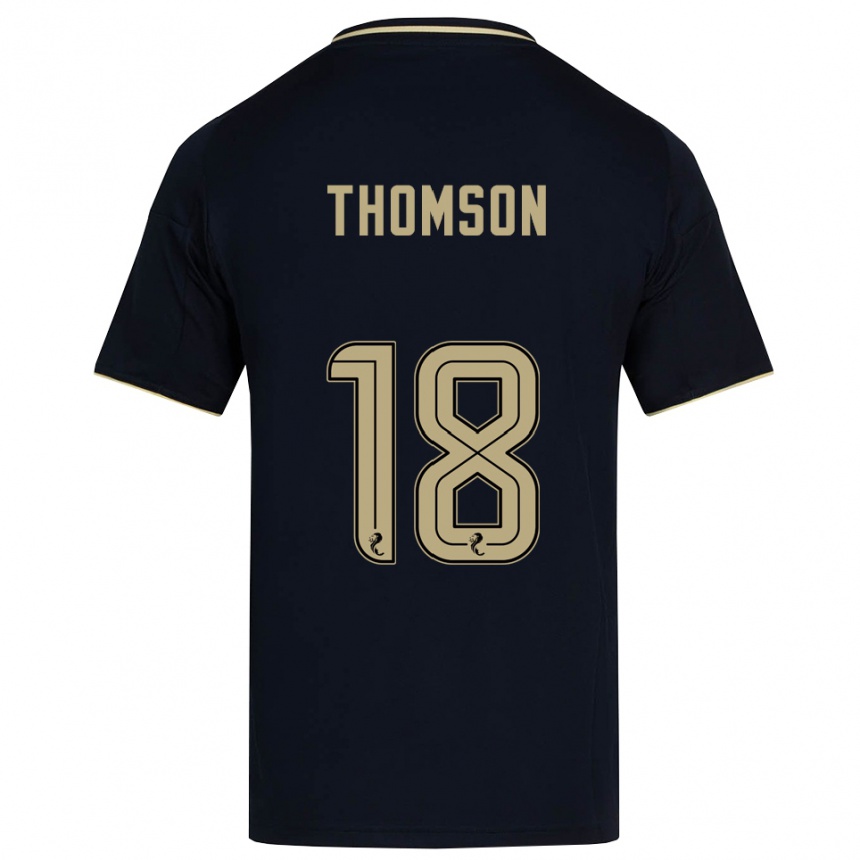 נשים כדורגל אווה תומסון #18 כחול נייבי זהב הרחק ג'רזי 2025/26 נשים כדורגל אווה תומסון #18 כחול נייבי זהב הרחק ג'רזי 2025/26