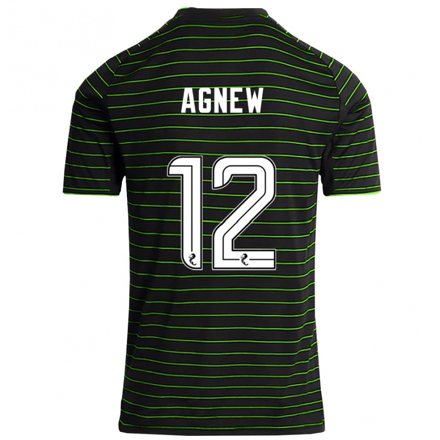 נשים כדורגל מרפי אלכסנדרה אגניו #12 שחור ירוק הרחק ג'רזי 2025/26