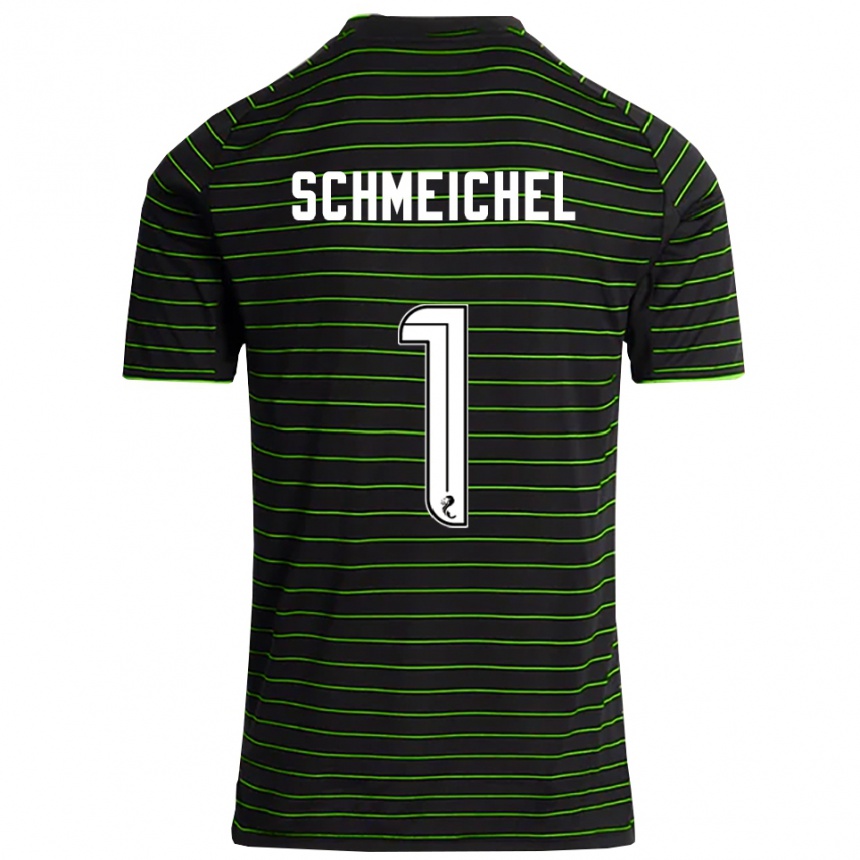 נשים כדורגל קספר שמייכל #1 שחור ירוק הרחק ג'רזי 2025/26