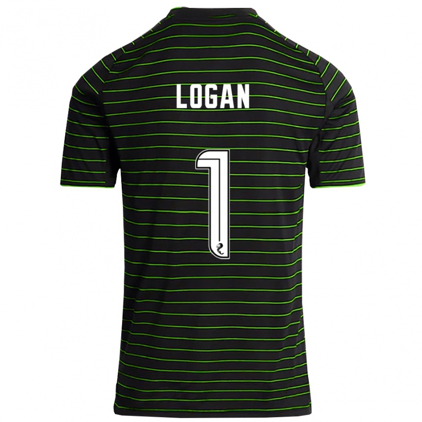 נשים כדורגל קלואי טגארט לוגן #1 שחור ירוק הרחק ג'רזי 2025/26