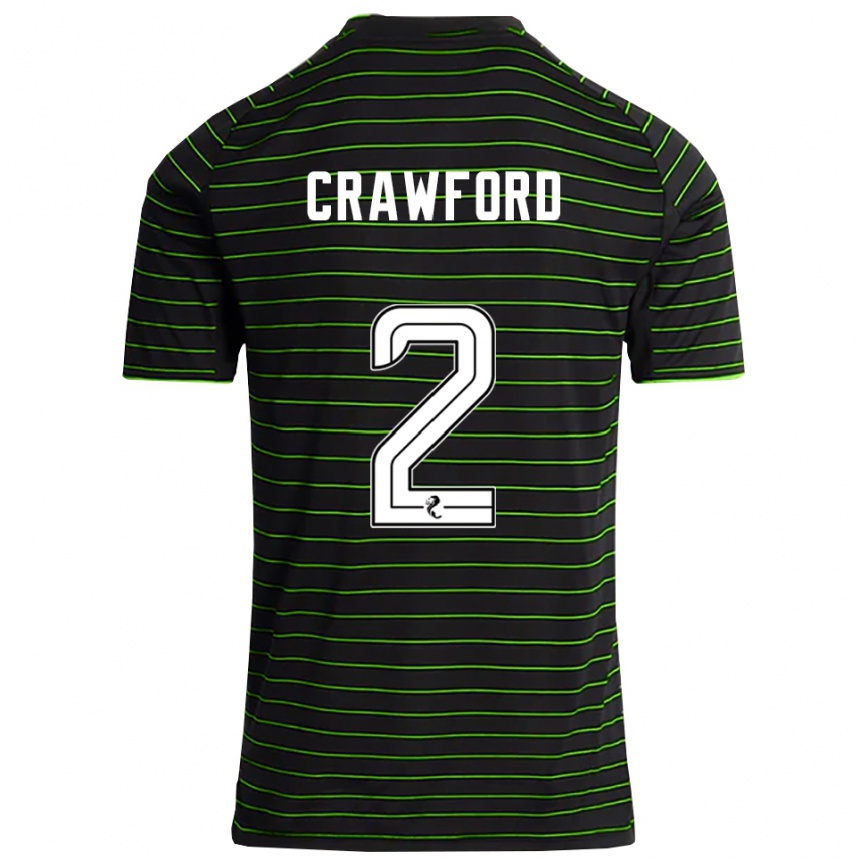 נשים כדורגל Cole Crawford #2 שחור ירוק הרחק ג'רזי 2025/26