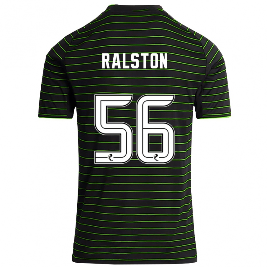 נשים כדורגל אנתוני רלסטון #56 שחור ירוק הרחק ג'רזי 2025/26