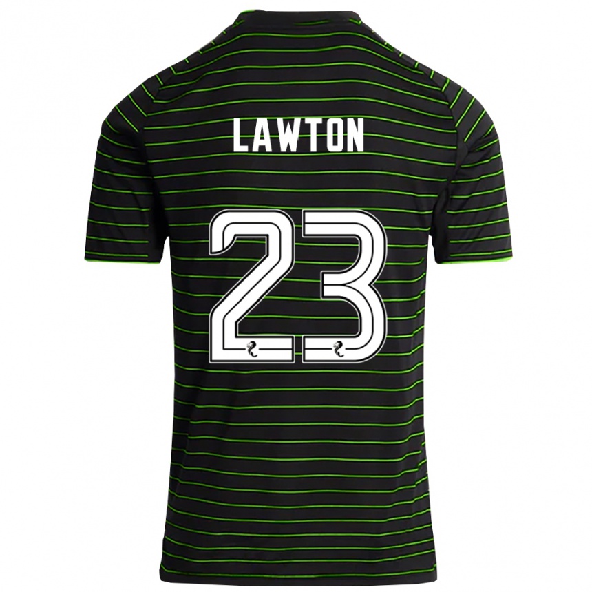 נשים כדורגל Emma Lawton #23 שחור ירוק הרחק ג'רזי 2025/26