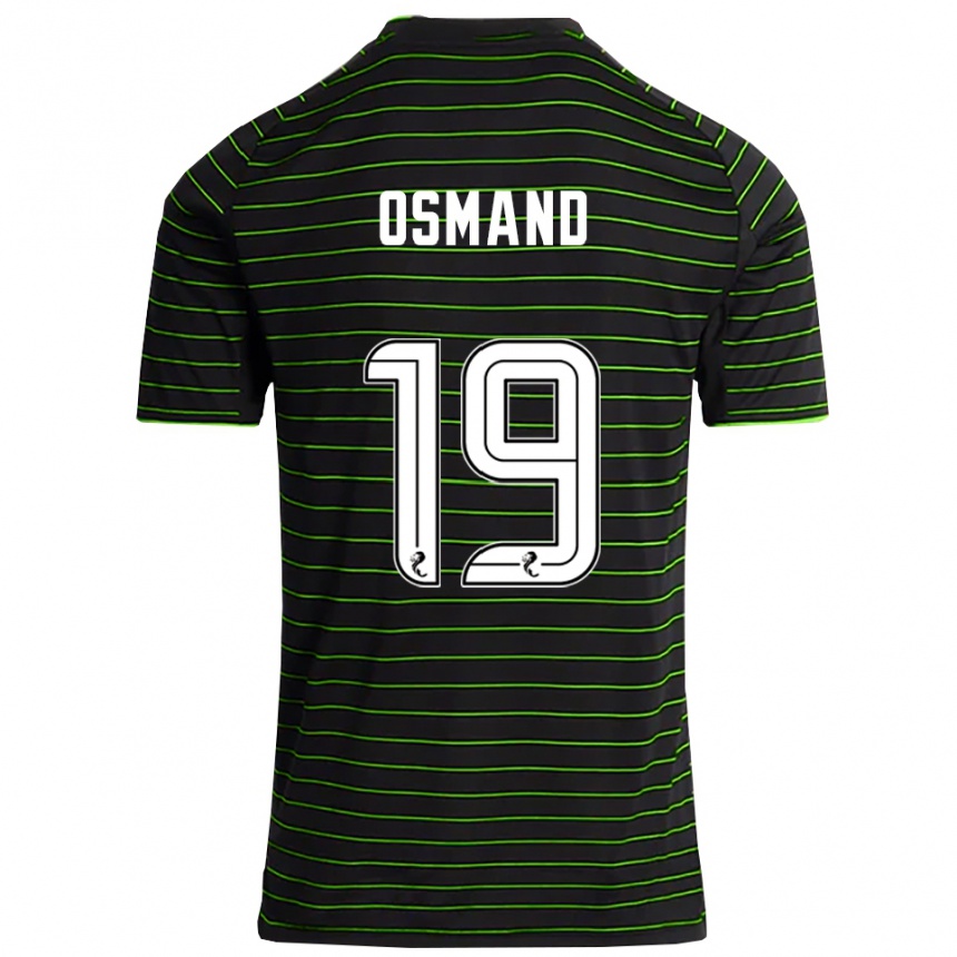 נשים כדורגל Callum Osmand #19 שחור ירוק הרחק ג'רזי 2025/26