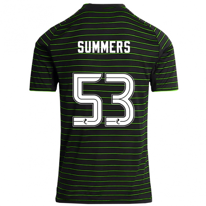 נשים כדורגל בן סאמרס #53 שחור ירוק הרחק ג'רזי 2025/26
